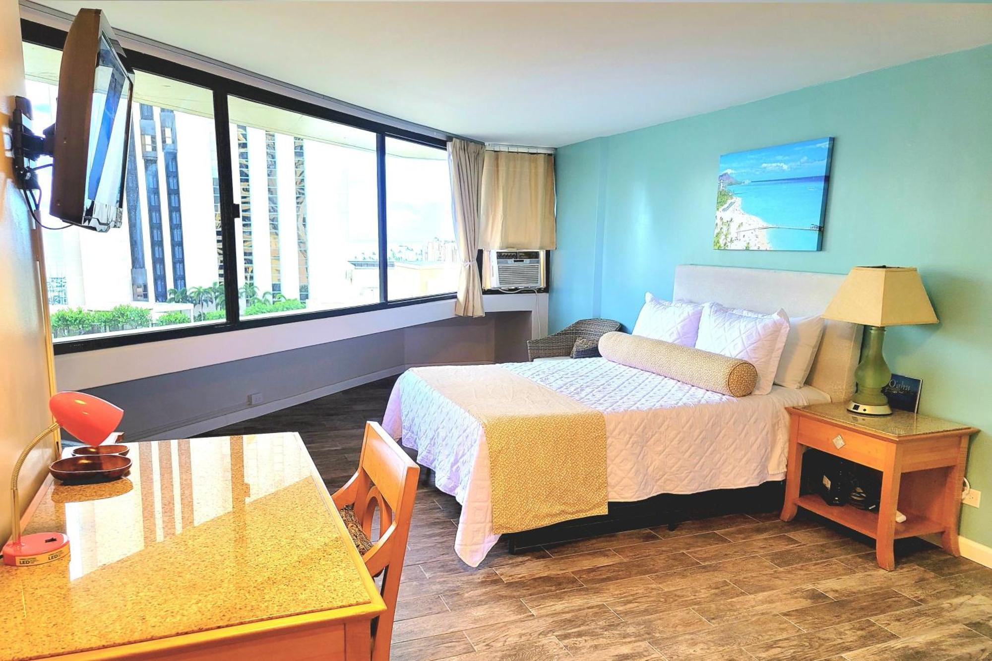 Waikiki Studio Steps To Beach-Mall Free Parking-Wifi Гонолулу Номер фото